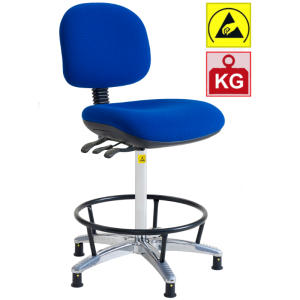ESD Anti Static High Heavy Duty Chair 160kg / 25 stone