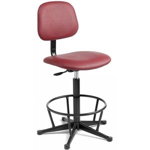 Industrial Upholstered Chair Heavy Duty Foot Ring High