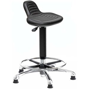 Chrome Posture Stool High