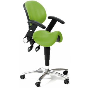 Beauty Salon Saddle Stool with Backrest and Arms