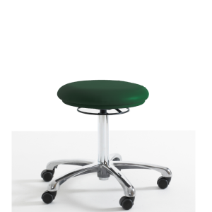 Laboratory Upholstered Chrome Stool