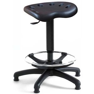 Tractor Seat Stool with Adjustable Foot Ring